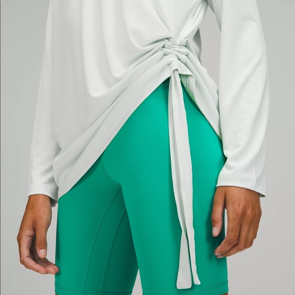 NWT Lululemon Side Cinch Long Sleeve Crew-Ocean Air - Picture 3 of 9